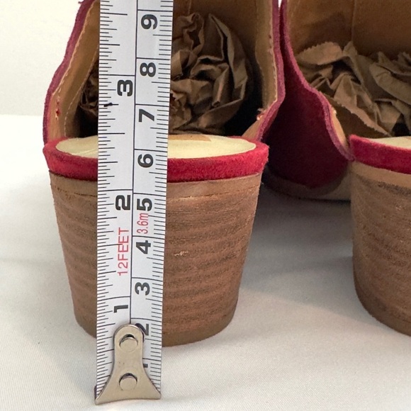 Dolce Vita Shanny Red Suede Leather Open Back Booties Sz 9 - Picture 6 of 12